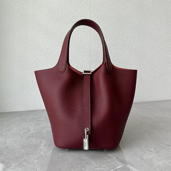 Women's Classic Versatile Cowhide Leather Bucket Bag