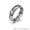 Women's Simple Fashion Titanium Steel Ring 2.8mm Thick Inside and Outside Rot Engraved Stainless Steel Men's Casual Jewellery