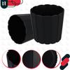 Plastic Flower Pot for Flowers and Herbs on the Balcony or Terrace, Anthracite, 15 cm, 6 pcs.