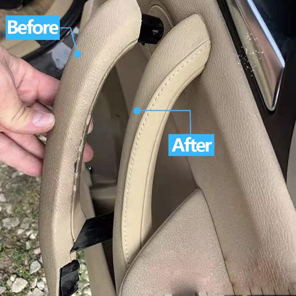 LHD RHD interior mașină ușă pasager stânga dreapta mâner de tragere capac exterior din piele de înlocuire pentru BMW X3 X4 F25 F26