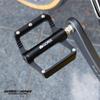 GORIX Bicycle Pedals Flat Pedals Aluminum Lightweight Thin Wide Flat Spike Pins Stylish Simple Design Flat Pedal Black Durable Suitable for Road Cross