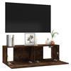 VidaXL Wall-mounted TV Cabinet Smoked Oak 100x30x30 Cm Engineered Wood 815096