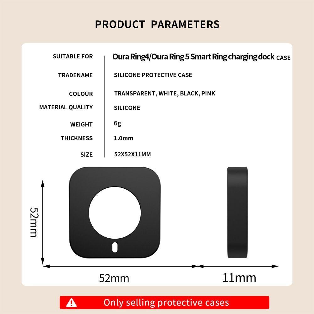Silicone Charging Dock Protective Case for Oura Ring 4/5 Smart Ring Accessories