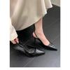 Sexy Pointed Leopard Print Fine Heel Single Shoes Women's Spring and Summer New Shallow Mouth Versatile One-word Buckle Sandals