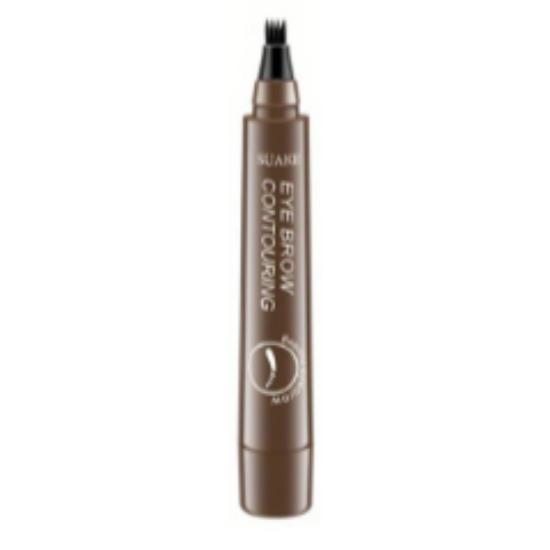 SUAKE Waterdichte Oogbrauw Contouring Pen met Lange Houdbaarheid – 02 Donkerbruin