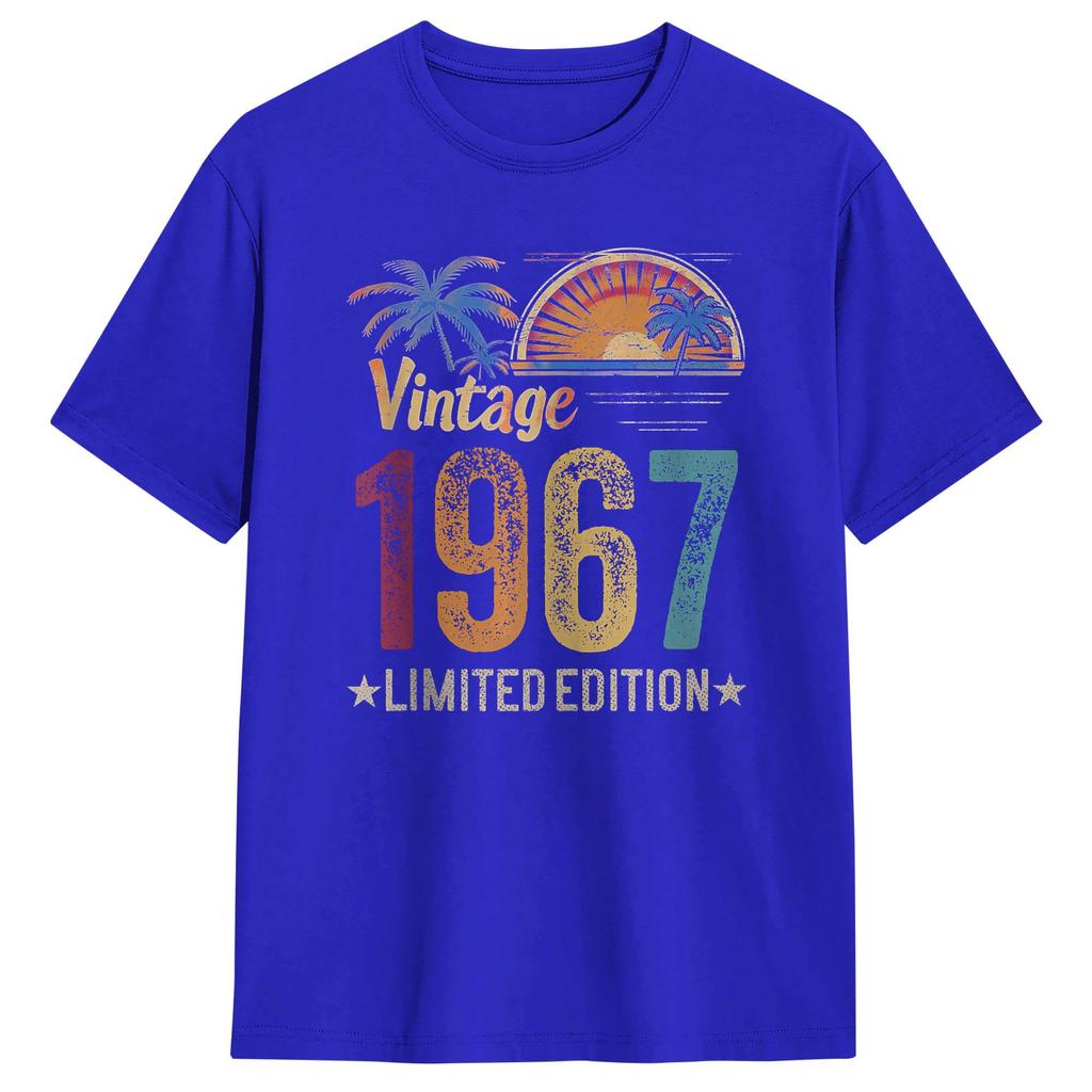 Retro 1967 59th Birthday 59 Years Old TShirt Summer 100 Cotton T Shirts For Unisexs Popular Tee Shirt Short Sleeve Y2K Funny Tees