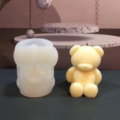 3D Bear Silicone Candle Mold DIY Plaster Resin Soap Cake Baking Tools Handmade Candles Making Kit Home Decor