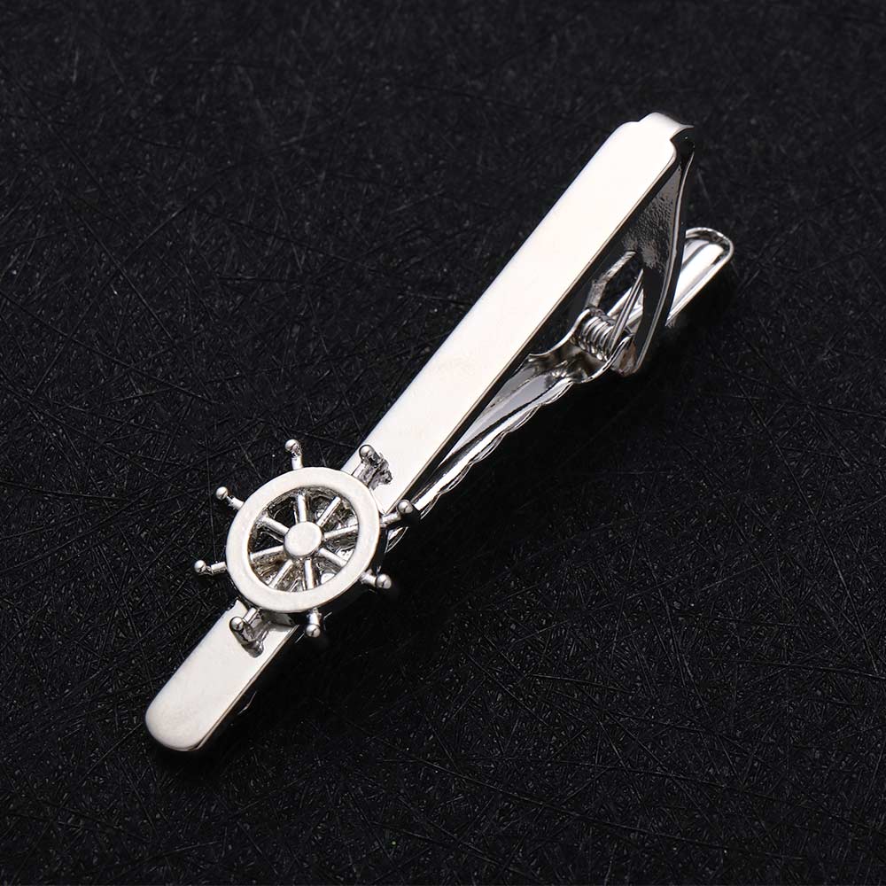 Gold Plated Gift Tie Pin Wedding Men Necktie Buckle Rudder Tie Clip Clasp Clip Necktie Bar Clasp