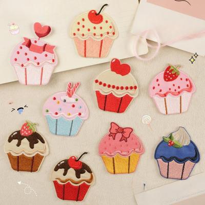 Accesorii etichete brodate autocolante patch autoadezive autocolante broderie mâncare tort accesorii îmbrăcăminte ecuson autocolante pânză