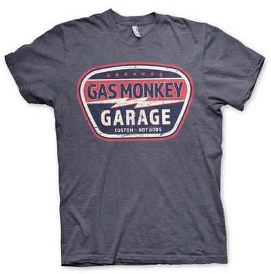Gas Monkey Garage T-Shirt GMG Vintage Custom Fast N Loud Offiziell Heather Navy Unisex T-Shirt