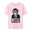 Graphic Unisexs Tshirts Oneck Short Sleeve 100 Cotton I Hate Mondays Tshirt Tops Tees Birthday Teeshirts