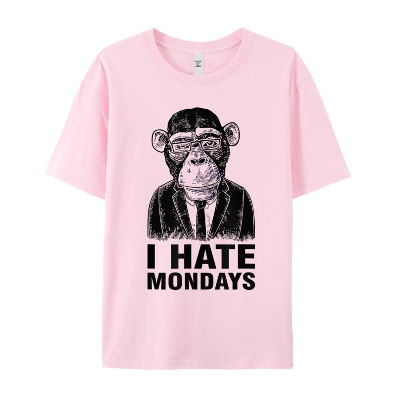 Graphic Unisexs Tshirts Oneck Short Sleeve 100 Cotton I Hate Mondays Tshirt Tops Tees Birthday Teeshirts