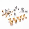 Wholesale 30pcs/lot Stainless Steel Blank Post Earring Studs Pins Base 3/4/5/6/8mm Ear For Rhinestone DIY Jewelry