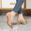 Sexy Bow Square Toe Pumps French Patent Leather Shallow Strange Style Heels Stiletto 2025 Spring New Ladies Wedding Shoes