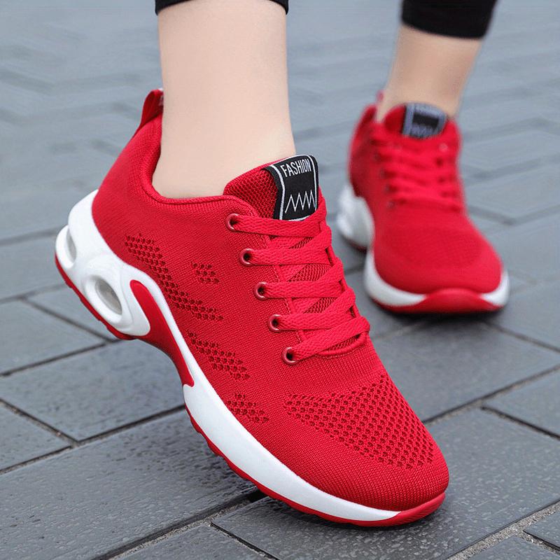 Lightweight Mesh Lace-up Sports Shoes, Fashion Cushion Running Sports Shoes, Women's Shoes