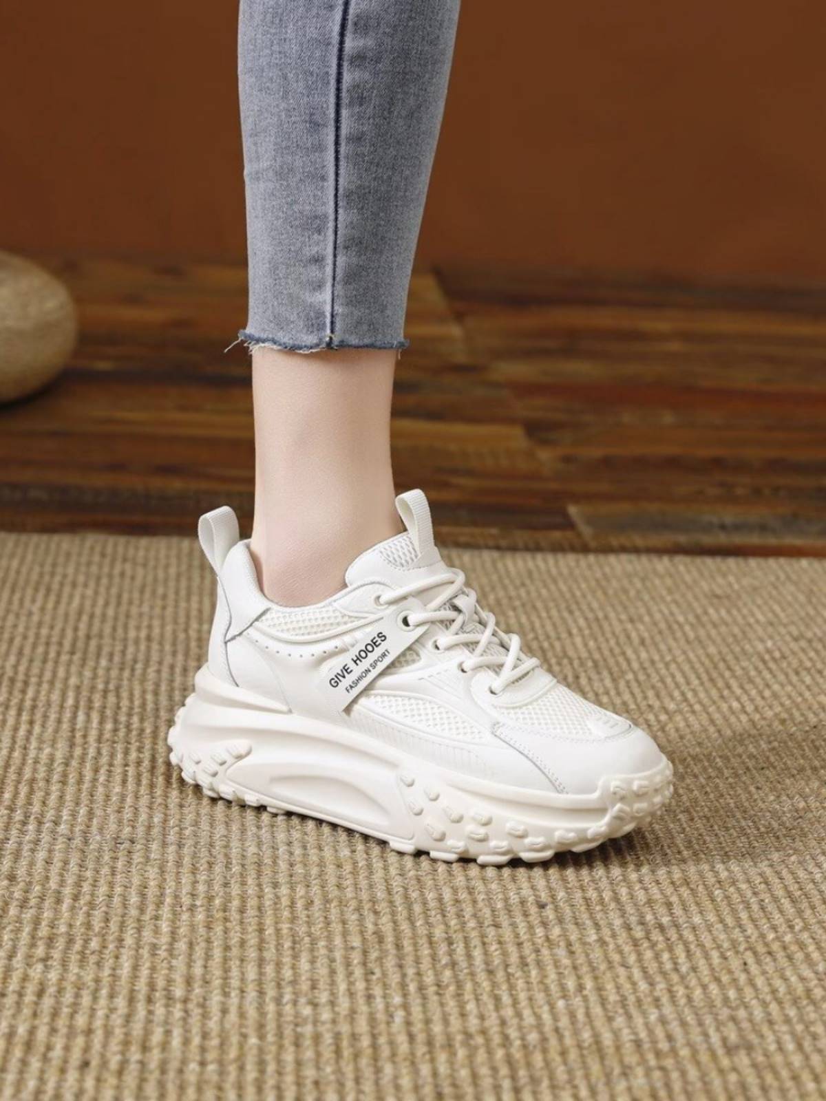 

Show feet little dad shoes children s models 2025 new summer mesh breathable sports casual shoes popular platform women s shoes 40 бежевый