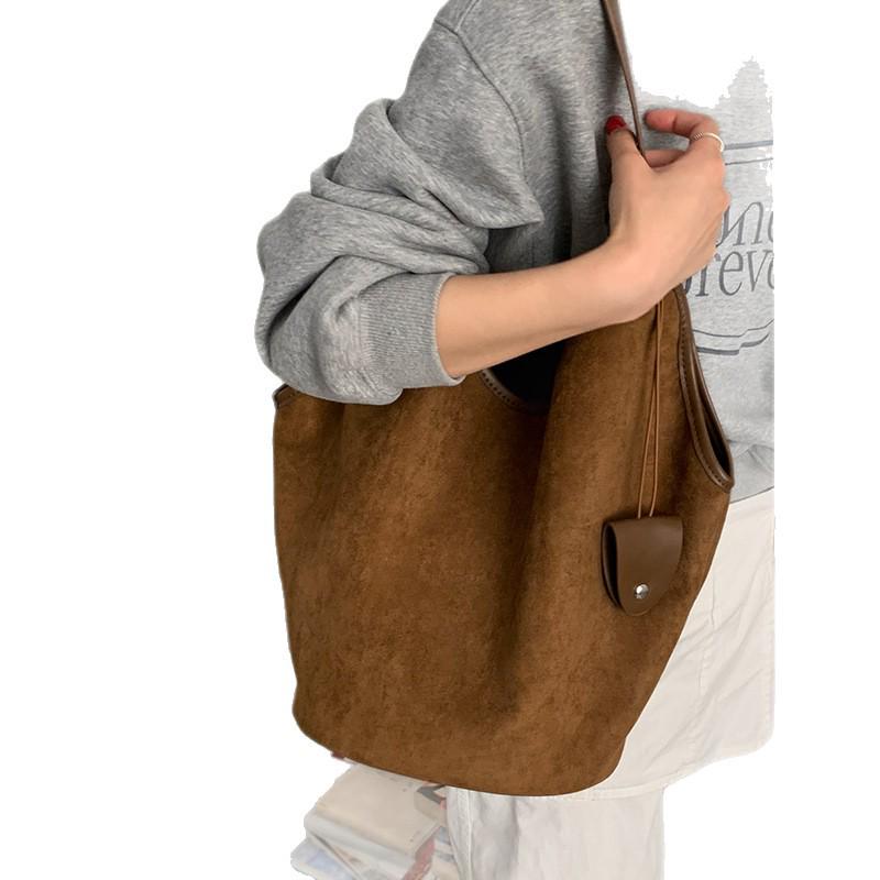 Sac cabas bandoulière grande capacité style rétro pour femme, collection automne/hiver 2025