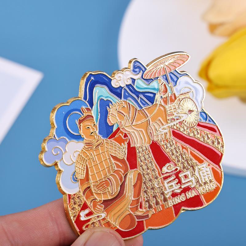 Xi'an Terracotta Army Metal Fridge Magnet - Cultural Souvenir