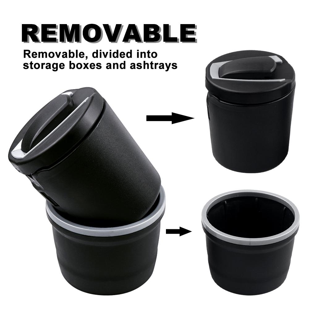 1pc Car Ashtray LED Light Portable Car Cigarette Flame Retardant Ashtray Cup For Citroen C4L VTS C-ELYSEE C3-XR DS C1 C2 C3 Saxo