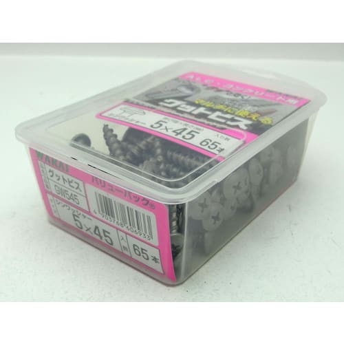 WAKAI Good Screws for ALC and Concrete, 5 x 45mm, Pack of 65