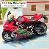 1:12 Simulation Portable Motorcycle Plastic Car Decor Off-Road Vehicle Collection Office Model Toy Diecast Home Children Gifts