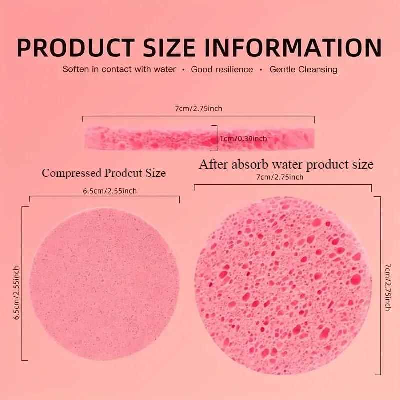 50/20/10PCS Compressed Facial Sponge Cosmetic Hydrotherapy Sponge Suitable for Daily Cleansing, Makeup Removal, and Exfoliation