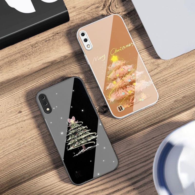Decorated Christmas Tree For Samsung M02 12 Note 8 9 10 20 A 01 A02 A03 Core 04 05 06 10 12 13 14 15 A16 glass Ultra phone case