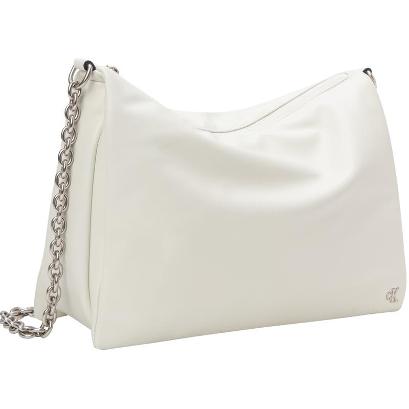 New CALVIN KLEIN Synthetic Material Shoulder Bags Small Square Bag Crossbody Bags Medium Size Women's Ivory White DH3575-115