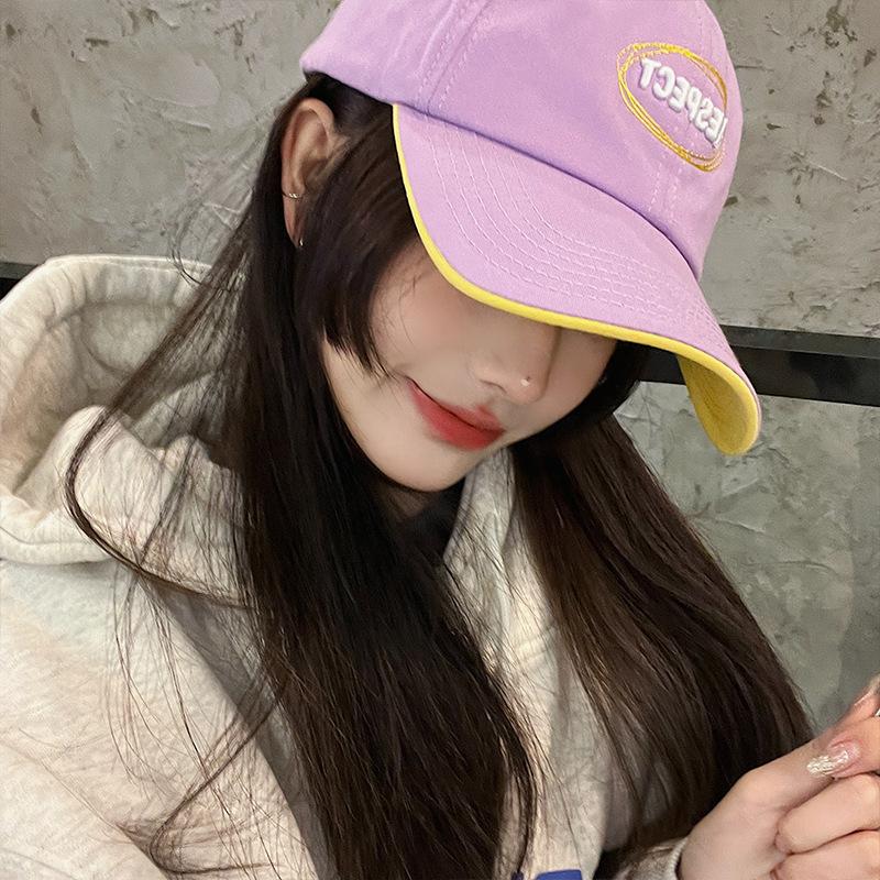 Kadın Erkek İçin Günlük Harfli Beyzbol Şapkası Kore Yumuşak Pamuklu Snapback At Kuyruğu Şapkası Dış Mekan Nakışlı Ayarlanabilir Güneş Vizörlü Şapka