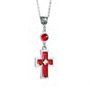 Blood Red Cross Gothic Clavicle Necklace - Women's Punk Style Jewelry