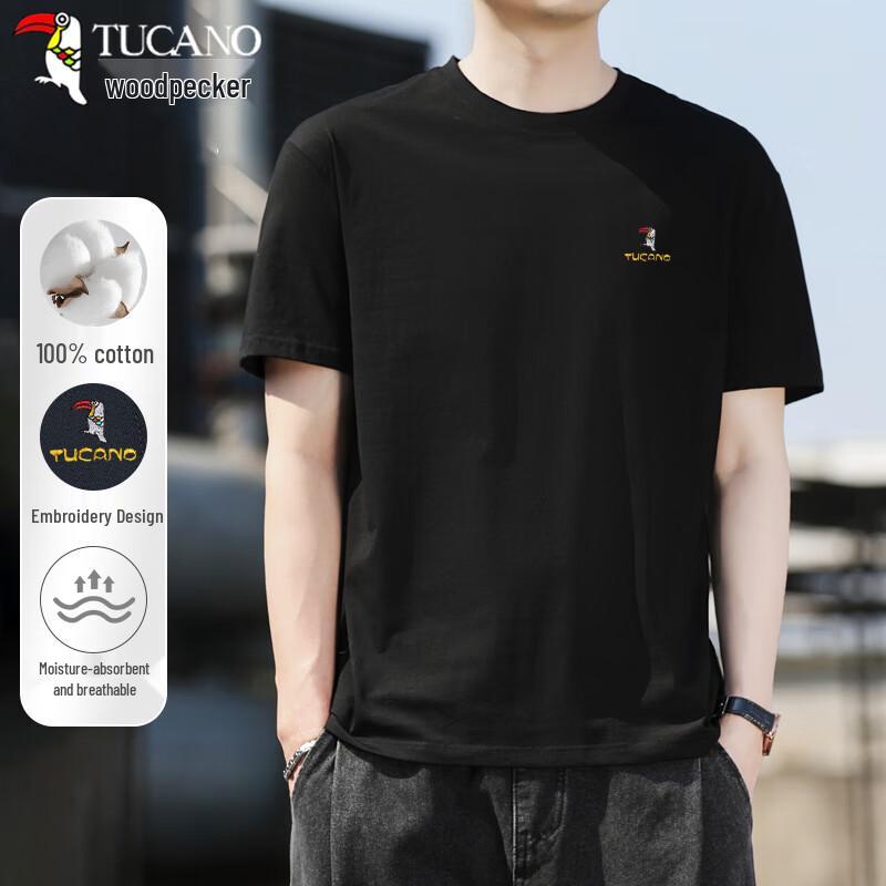 TUCANO Men s Pure Cotton Classic Embroidered T-Shirt 2XL