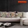 2D Vintage Embroidered Style Floral Throw Pillow Covers Pattern Cushion Cover Suitable For Sofa Bedroom Car Pillow Cover