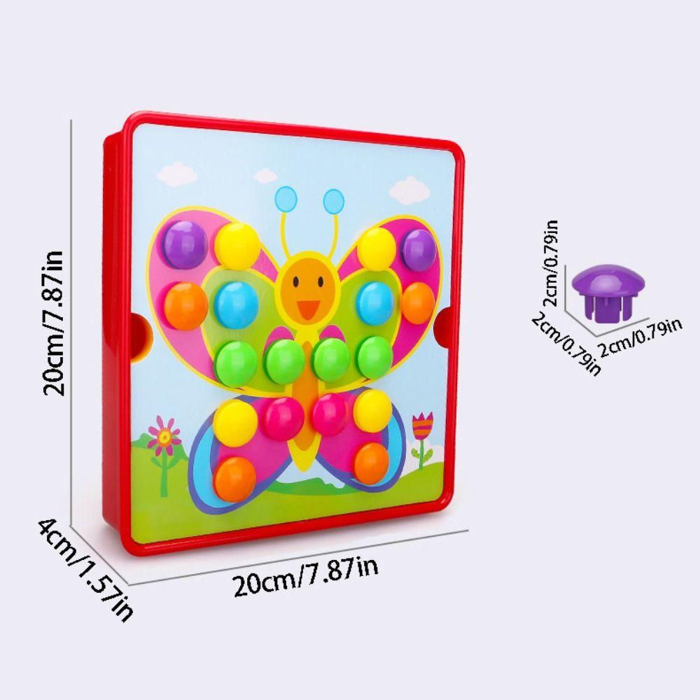 Cute Mushroom Nail Puzzle Toy 3D Color Matching Puzzles Lovely Early Education Toy  Children Gift
