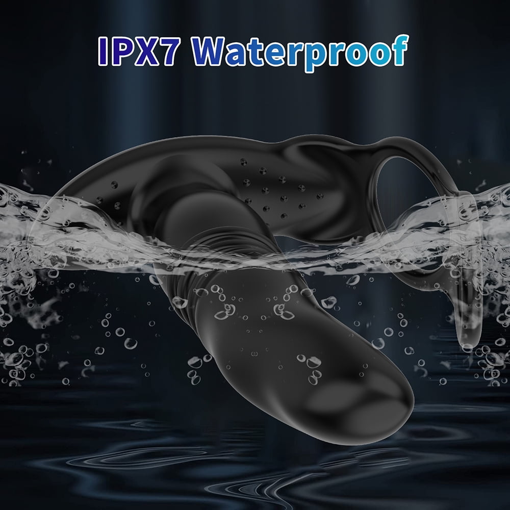 Thrusting Anal Vibrator Butt Plug Adult Toys for Men Couples, APP Control Prostate Massager with Penis Ring