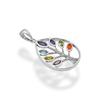92.5 Silver Chakra Pendant for Her Zivori Multi Gemstone Pendant