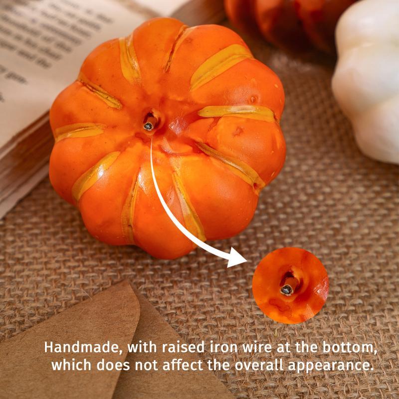Realistic Halloween Pumpkin Ornaments Durable Festive Decorations Cute Photo Props for Yard Patio Party Display