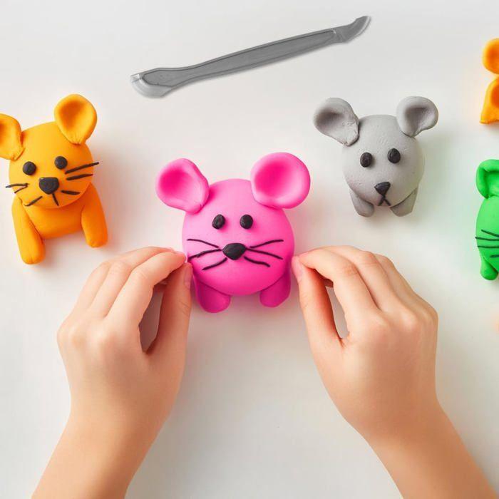 Pâte à modeler - CREATIVE DECO - Set 12 couleurs - Non toxique - Matériaux naturels - Sans cuisson