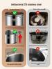 Extra-High 316L Stainless Steel Steamer Pot, Rivet-Free, Anti-Scald, Large Capacity for Porridge/Soup