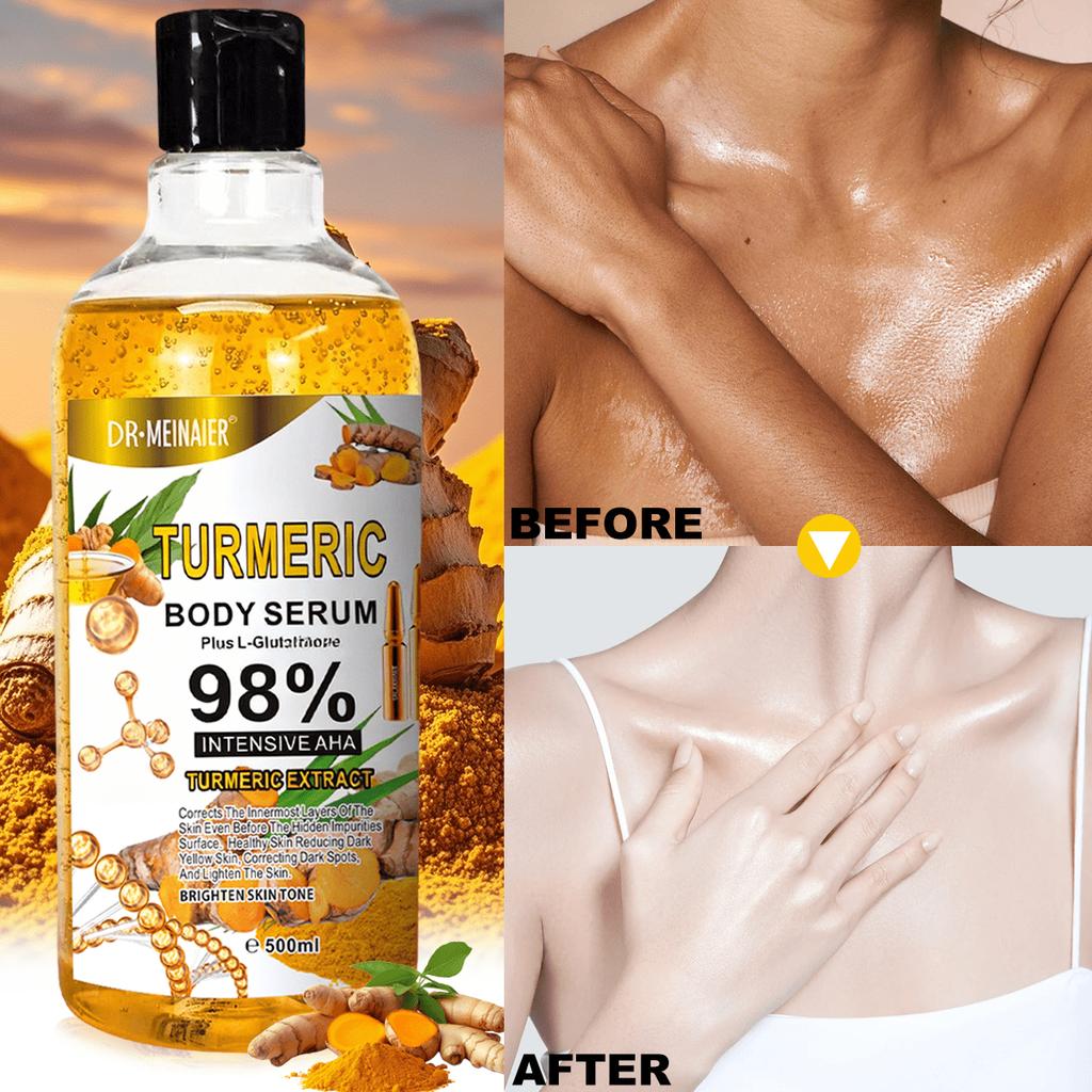 1PC 500ml Turmeric Essence,Honey/Almond/Orange/Cherry/Tomato Serum,Body Essential Oil, Shrink Pores