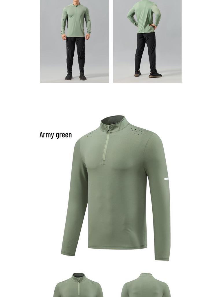 Men's Long Sleeve Quick-Drying Sports Shirt for Autumn/Winter - Ideal for Basketball, Running, and Casual Outdoor Activities
