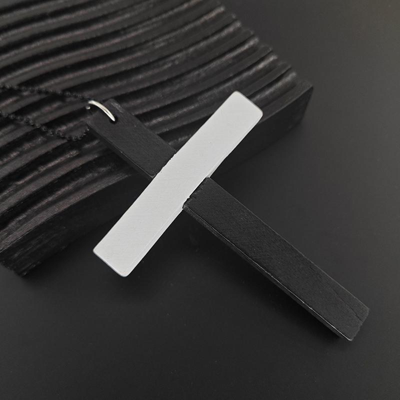 Vintage Wood Cross Pendant Necklace Simple Natural Wooden Cross Necklace Hip Hop Sweater Chain Jewelry Accessories Gifts