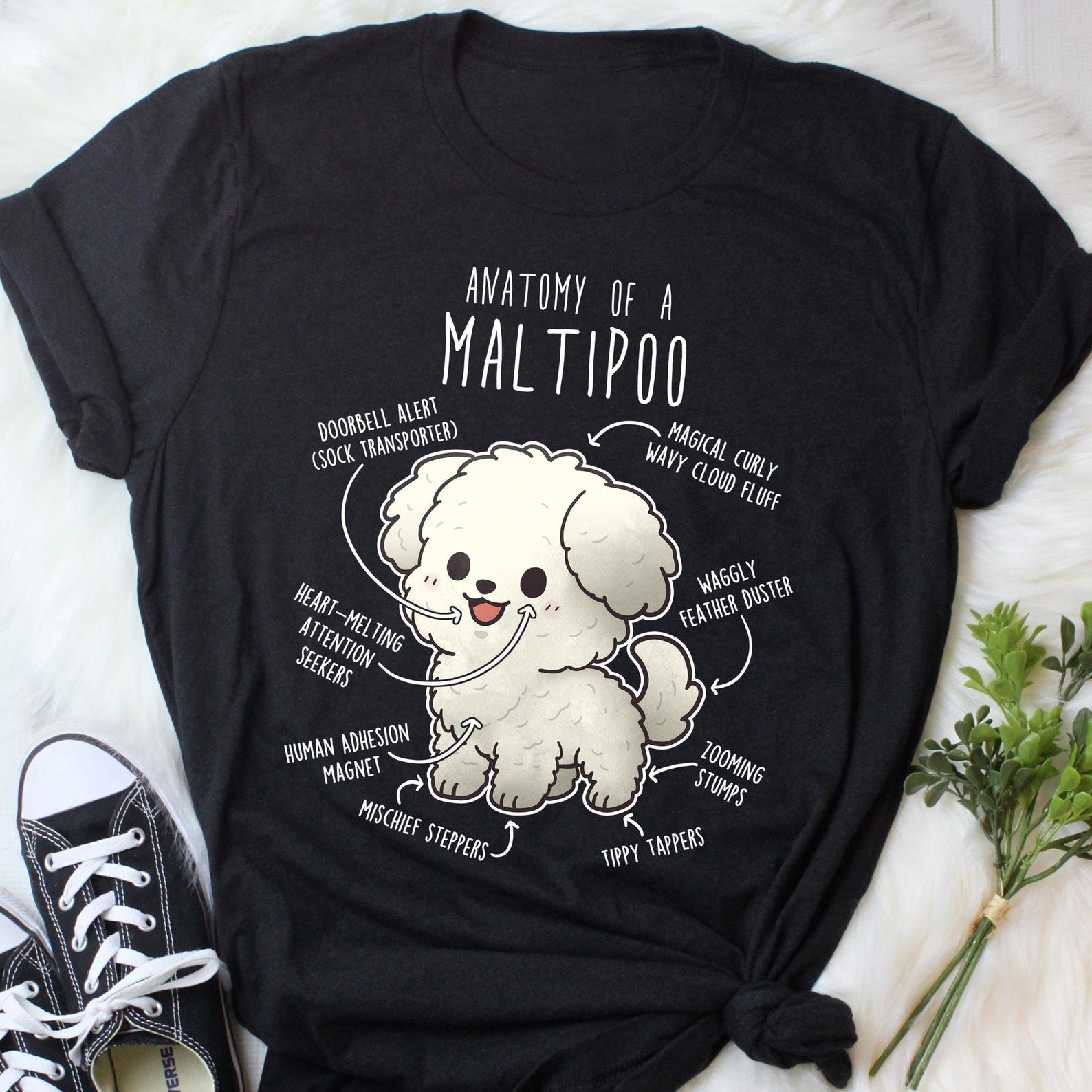 Maltipoo Shirt, , , Funny Maltipoo Dog Lover Gift, Cute White Maltipoo T-shirt, Doodle Poodle Mix Tshirt Pet Tee Mom Dad 130