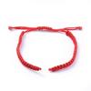 50pcs Multicolor Adjustable Braided Nylon Twisted Cord Bracelet Making Chinese Knot Bangle DIY Jewelry Findings 1¬1.55cm Long