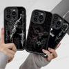 Gothic Cyber Sigil Cross Silicone Soft Phone Case For IPhone 17 16 15 14 Plus 13 12 Mini 11 Black Cover