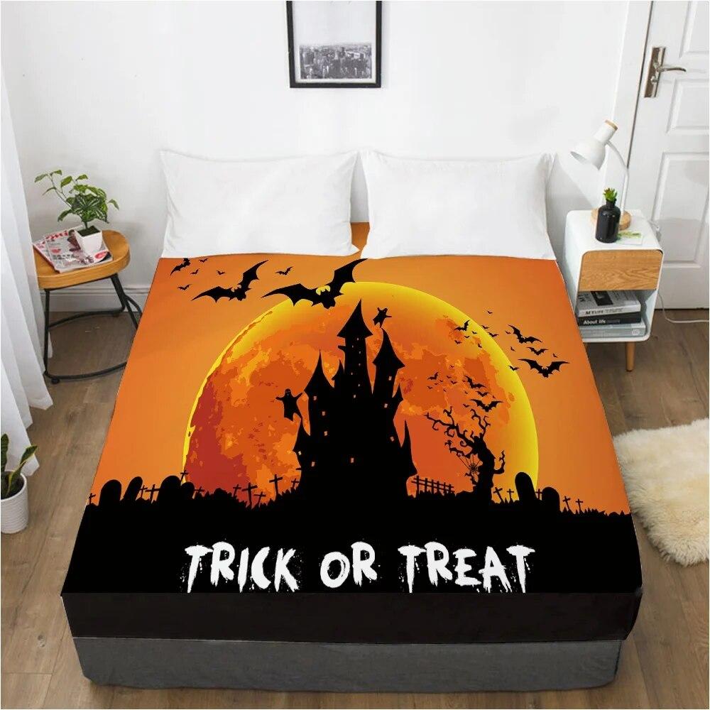 Cartoon Hallowmas Children's Elastic fitted sheet bed sheet With An Elastic Band Mattress Cover Bed cover for kids scarecrow