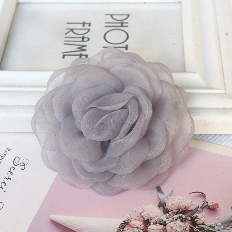 10 SZT 8CM 3D Organza Szyfon Gaza Opalana Krawędź Tkanina Sztuczny Kwiat Róży Suknia Ślubna Dekoracja Szyi DIY Szycie Aplikacja