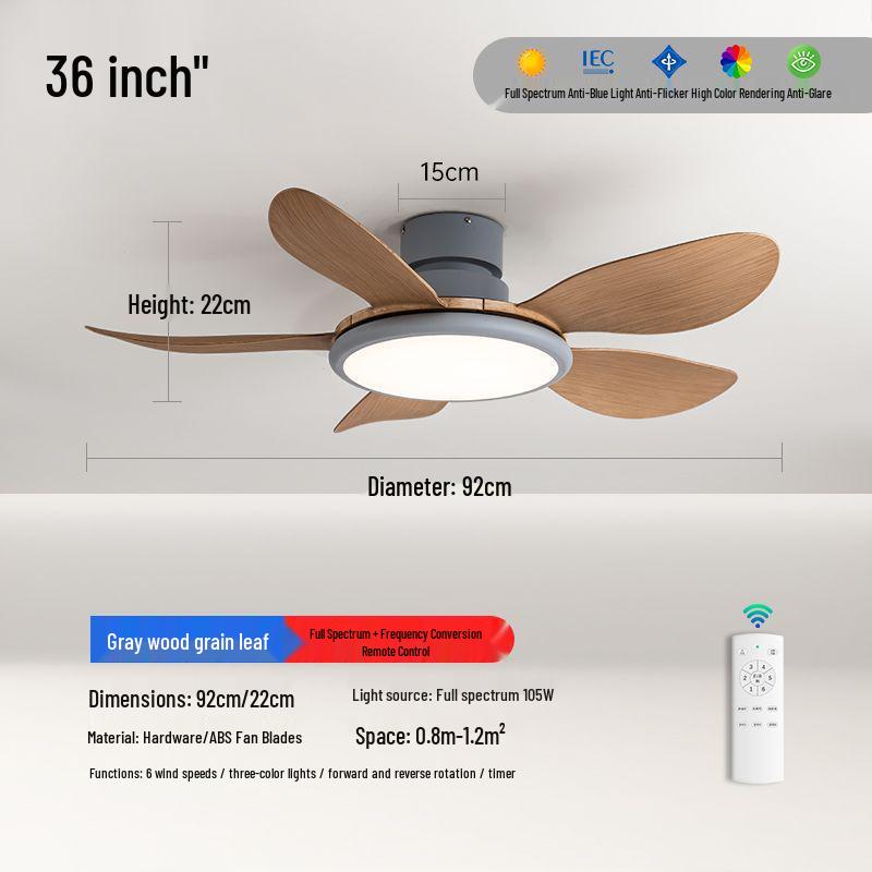 2024 High-Power Ceiling Fan with Integrated Chandelier for Bedroom, Dining, and Living Room