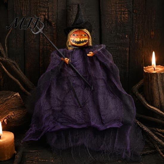 Vintage Style Holiday Accents Halloween Hanging Ghost Decoration, Spooky Scary Gauze Outdoor Porch Eaves Decor for Haunted House, Indoor Party Themed