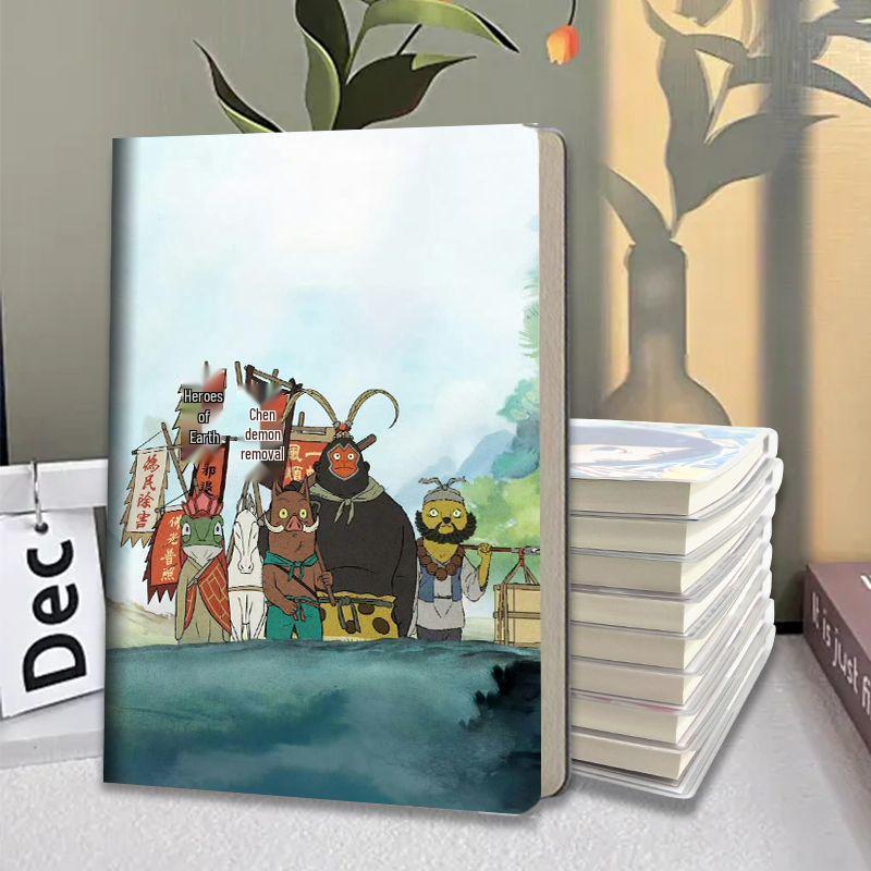 Langlangshan Little Monster Notebook: Durable Plastic Cover, Thick Pages, for Middle & Primary School Students