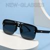 New Double Beam Square Sunglasses Anti-Uv Retro Sun Glasses Beach Eye Protection Shades Glasses For Women Men Travel Eyewear